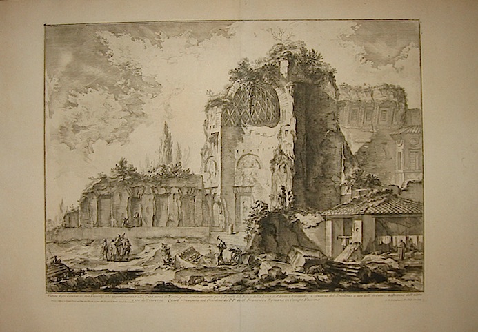 Piranesi Giovanni Battista (1720-1778) Veduta degli avanzi di due Triclinj che appartenevano alla Casa aurea di Nerone, presi erroneamente per i Templi del Sole e della Luna, o Iside, e Serapide 1759 Roma